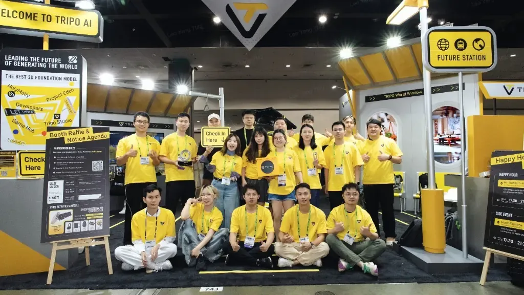 The Tripo team at the SIGGRAPH booth